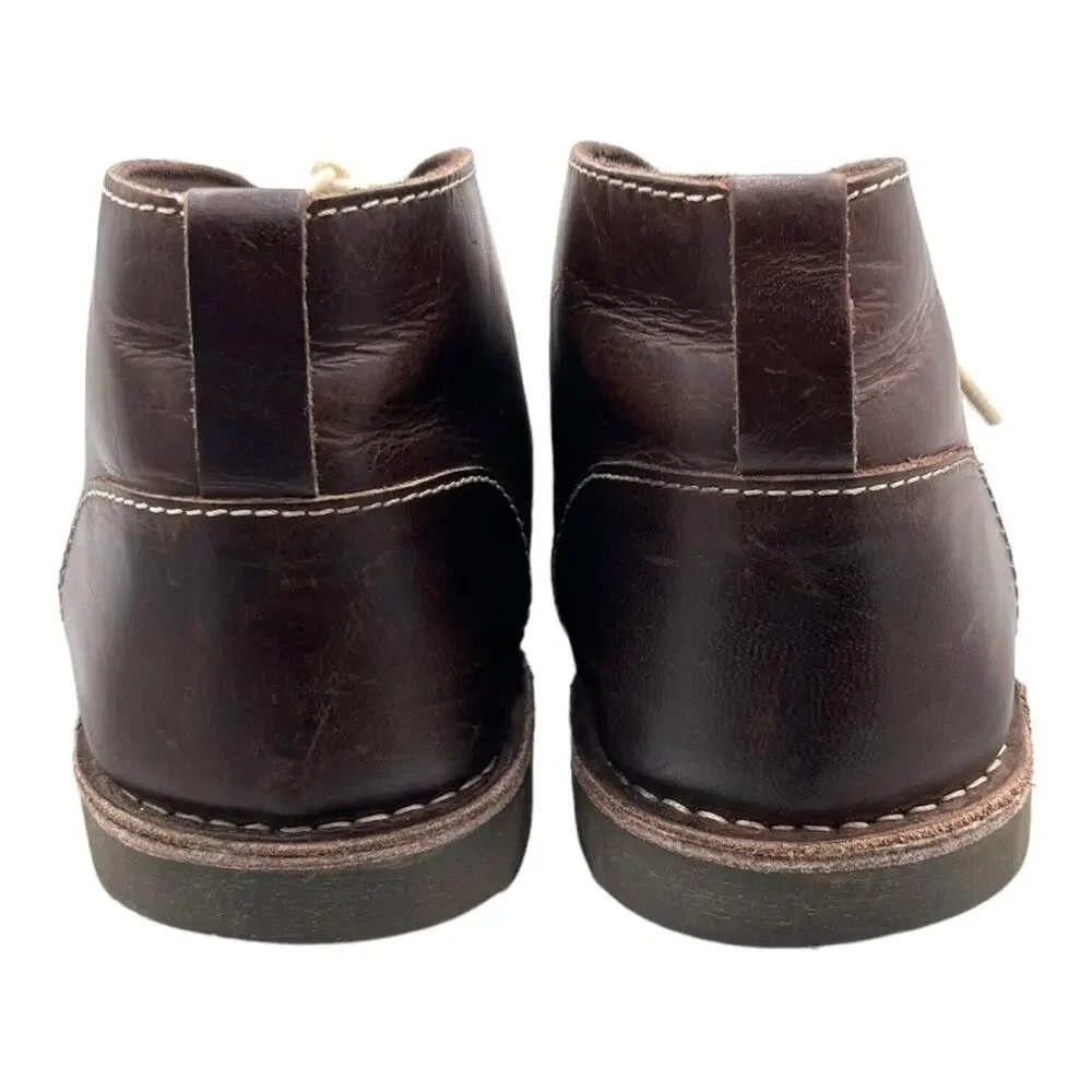 Steve Madden Mens Hamilten Lace Up Brown Leather Boots Shoes Sz 8.5 EUC